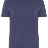 Camiseta Masculina Cotton Melange Easa Classic Manga Curta - Azul