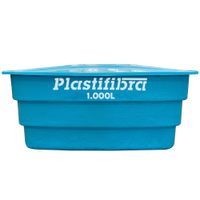 Caixa d'água 1.000 Litros Plastifibra Retangular, Fibra de Vidro