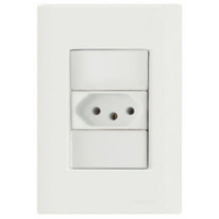 Conjunto 4x2 1 Tomada 2P+T 10 A 250 V Tramontina Giz Branco