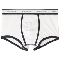 Cueca Boxer Em Algodão Supima Natural Fresh Com Logotipo - Branco