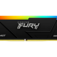 Memória Kingston Fury Beast RGB 8GB DDR4 3200Mhz Preto - KF432C16BB2A/8