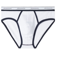 Cueca Slip Em Algodão Supima Natural Fresh Com Logótipo - Branco