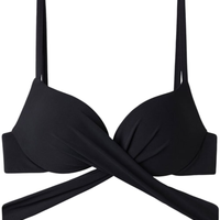 Parte De Cima De Biquíni Push-Up Almofadado Graduado Soft Indonesia - Preto