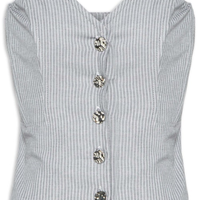 Blusa Feminina Corset Tomara Que Caia - Cinza