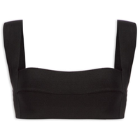 Top Alça Larga Tricot - Preto