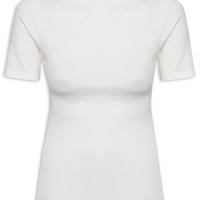 Blusa Feminina Manga Curta - Off White