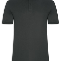 Polo Masculina Interlock em Algodão Pima - Cinza