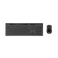 Kit Teclado e Mouse Rapoo Bluetooth Wireless C/Pilha Preto - RA038