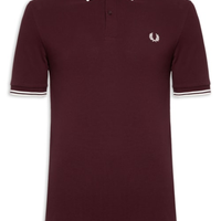 Polo Masculina Twin Tipped Regular Fit Em Piquet De Algodão - Vermelho