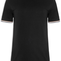 Camiseta Masculina Manga Curta Logo Estampado Thompson - Preto