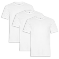 Kit De Camisetas Masculinas 3 Peças - Branco