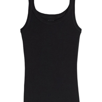 Blusa Regata De Algodão Supima - Preto