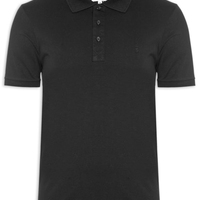 Camisa Polo Masculina Algodão Pima - Preto