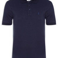 Camisa Polo Masculina Algodão Pima - Azul