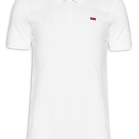 Polo Masculina Levi´s Housemark Classic Fit HM Com Logo - Branco