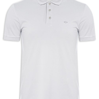 Polo Masculina Piquet Lisa - Cinza