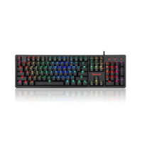 Teclado Mecânico Redragon K578 Switch Blue RGB C/Fio Preto