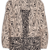 Kimono Feminino Jacquard Ondas - Bege