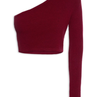 Top Tricot Ombro Só - Vinho