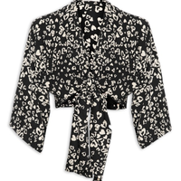 Blusa Feminina Ampla Nó Estampa Xodó - Preto