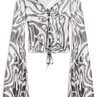 Blusa Feminina Tule Estampa Love Core - Branco