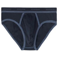 Cueca Em Algodão Supima® Elasticizado Com Logotipo - Azul