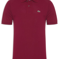 Polo Masculina Slim Fit L.12.12 Em Piquet De Algodão - Vinho