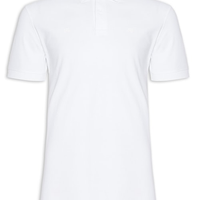 Polo Masculina Piquet Stretch Básica - Branco