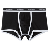 Cueca Boxer Em Algodão Supima Natural Fresh Com Logotipo - Preto