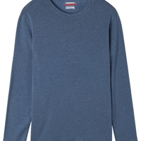 Camiseta De Manga Comprida De Modal Cashmere - Azul