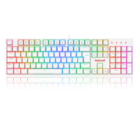 Teclado Mecânico Redragon Surara Pro Switch Red RGB C/Fio Branco