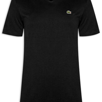 Camiseta Masculina Regular Fit Gola V Em Algodão Pima - Preto