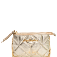 Bolsa Feminina Metal Leather - Dourado