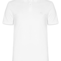 Polo Masculina Slim Fit Básica - Branco