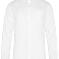 Camisa Masculina Casual Slim Fit Tricoline - Branco