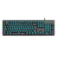 Teclado Mecânico T-Dagger Bermuda LED Azul Switch Azul C/Fio Preto