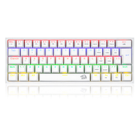 Teclado Mecânico Redragon Fizz Switch Brown Rainbow C/Fio Branco