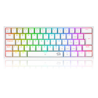 Teclado Mecânico Redragon Fizz Switch Blue RGB C/Fio Branco