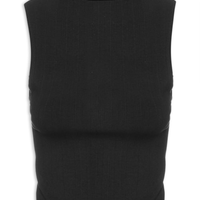 Blusa Feminina Cropped SM Gola Média - Preto