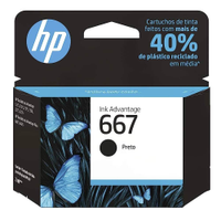 Cartucho de Tinta HP 667 Preto - 3YM79AB