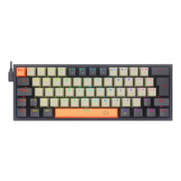 Teclado Mecânico Redragon Fizz Switch Brown RGB C/Fio Laranja Cinza e Branco