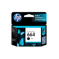 Cartucho de Tinta HP 664 Preto - F6V29AB