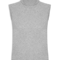 Blusa Feminina Gola Alta Puro Cashmere - Cinza