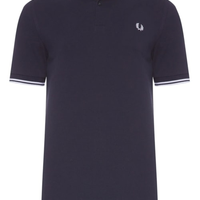 Polo Masculina Twin Tipped Regular Fit Em Piquet De Algodão - Azul