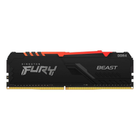 Memória Kingston Fury Beast RGB 16GB DDR4 3200Mhz Preto - KF432C16BBA/16