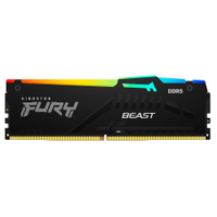 Memória Kingston Fury Beast RGB 16GB DDR5 4800Mhz Preto - KF548C38BBA-16