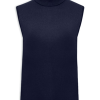 Blusa Feminina Gola Alta Puro Cashmere - Azul