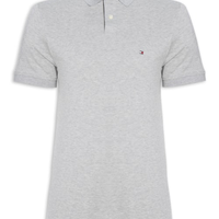 Polo Masculina 1985 Regular Fit Algodão Orgânico - Cinza