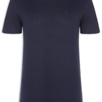 Camiseta Masculina Básica De Algodão Gola Careca - Azul