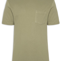 Camiseta Masculina Manga Curta Gola Careca E Basics Organic Cotton - Verde